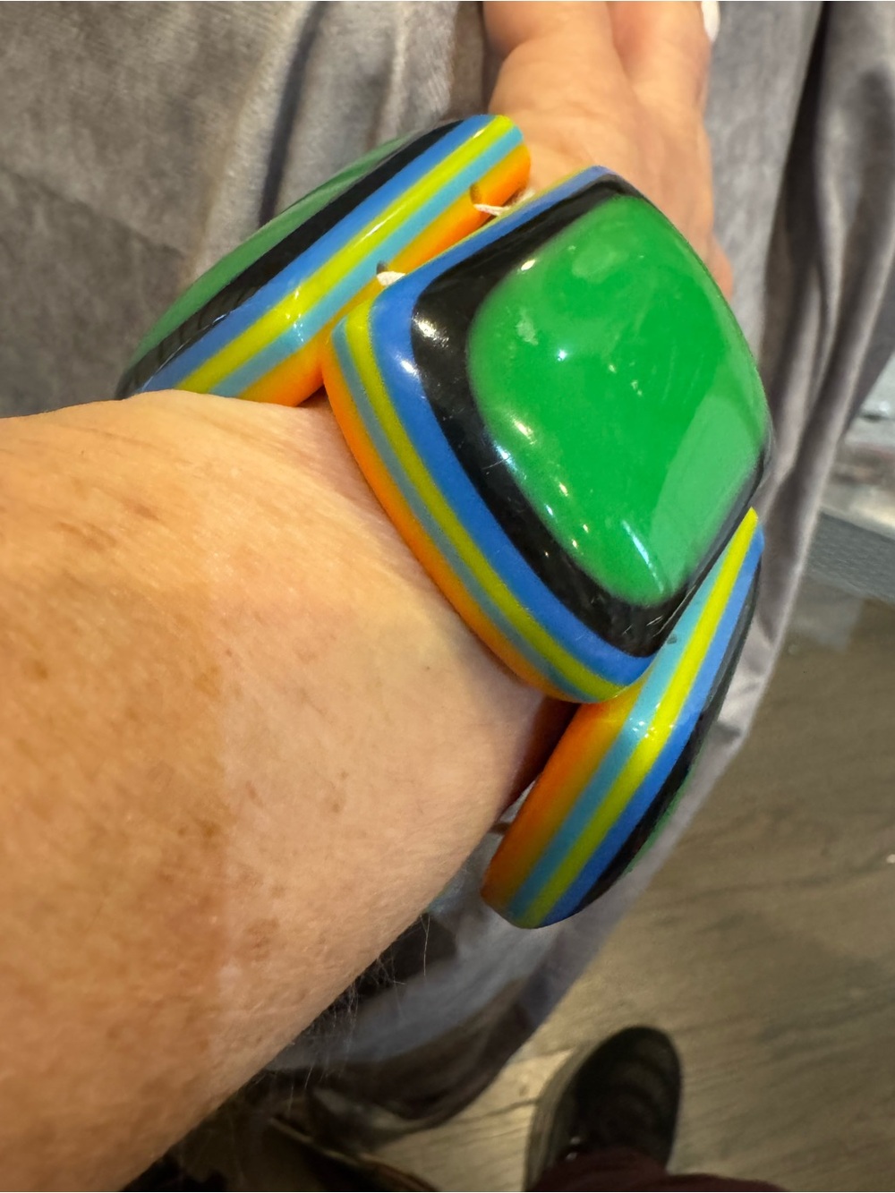 Sobral Vintage Colorful Green Multicolor Silicone Wearable Bracelet